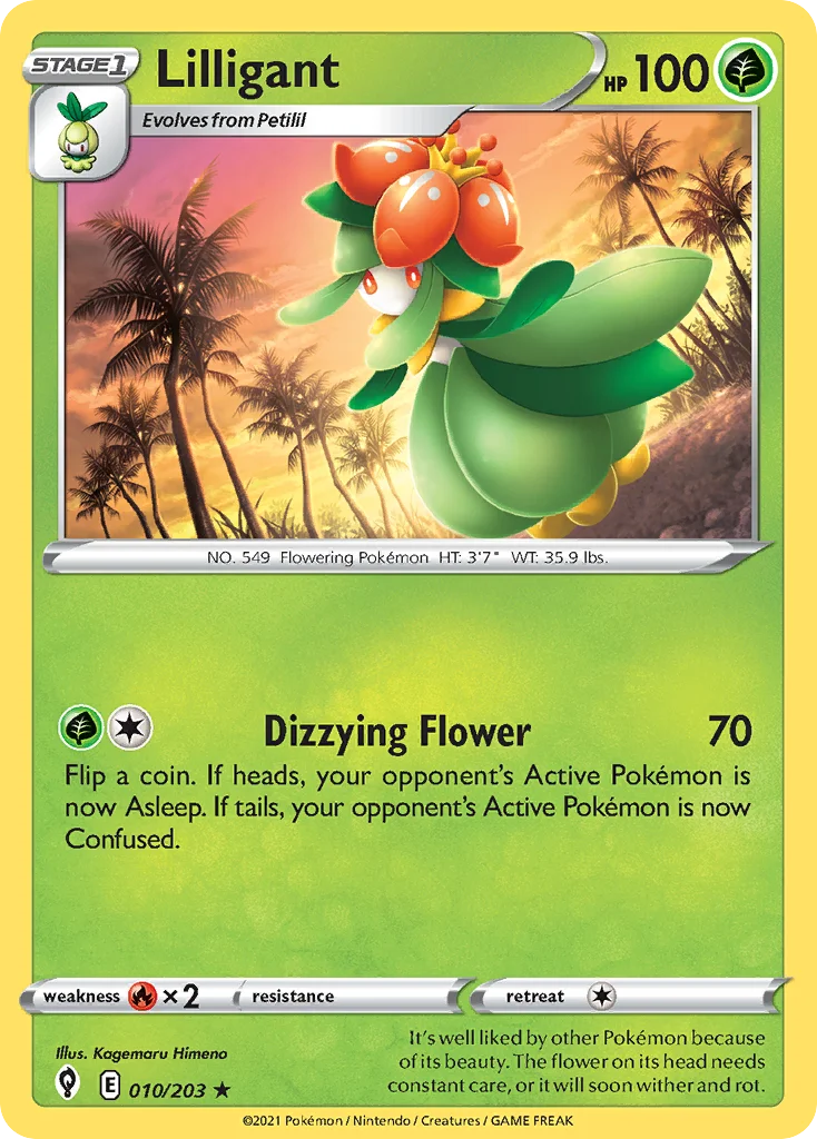 swsh7-10 Lilligant 010/203 Rare