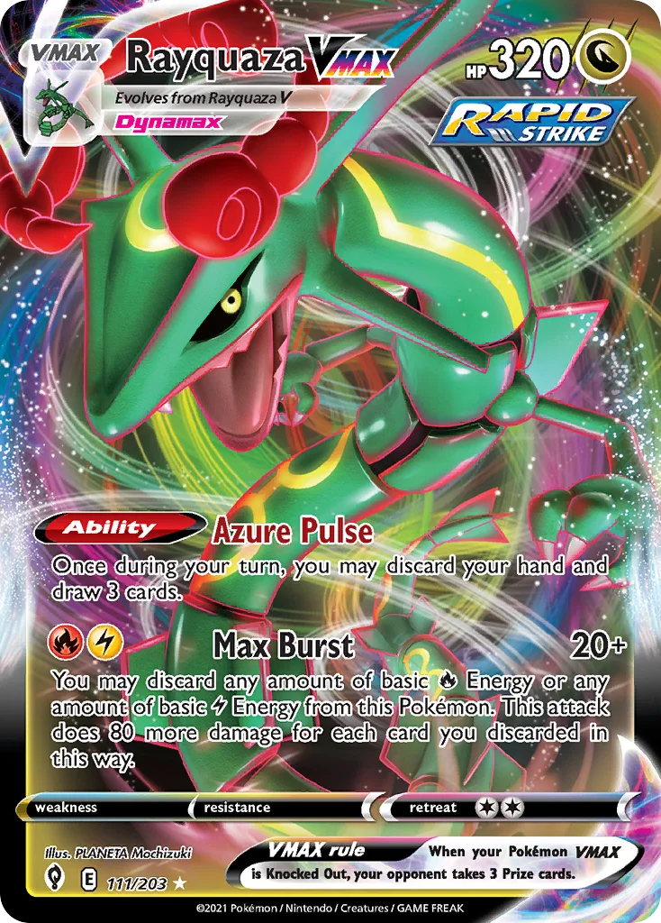 Rayquaza VMAX 111/203 Rare holo vmax