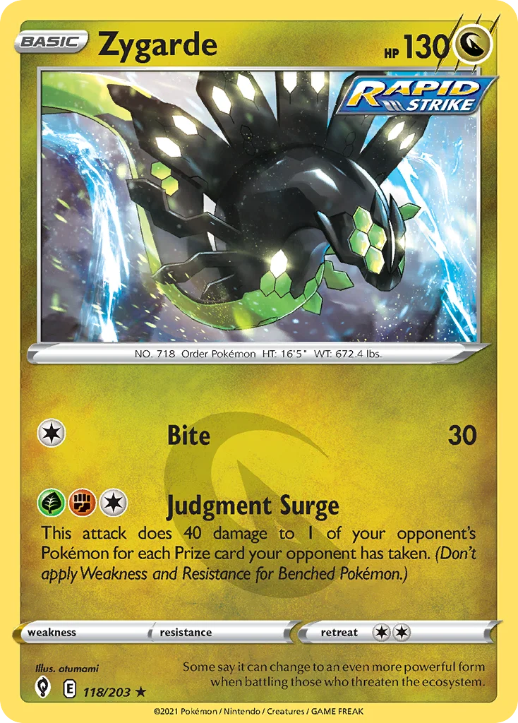 Zygarde 118/203 Rare holo
