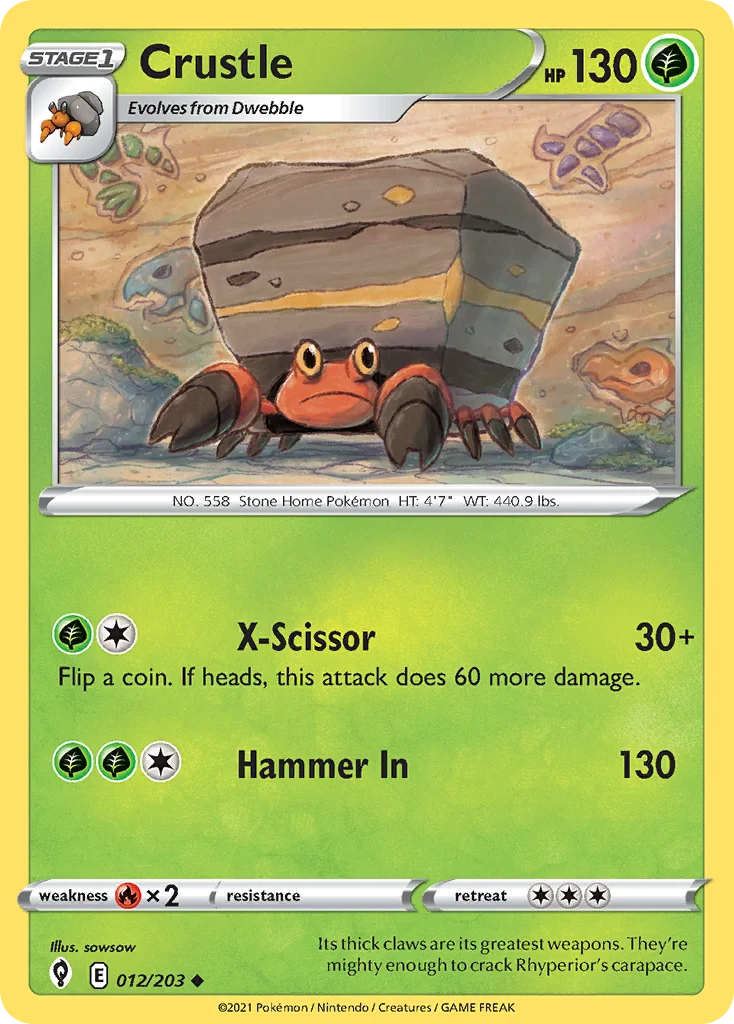 swsh7-12 Crustle 012/203 Uncommon