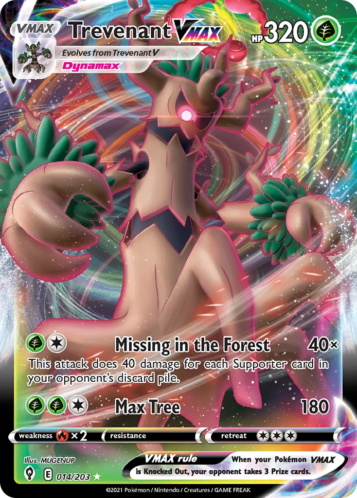 swsh7-14 Trevenant VMAX 014/203 Rare holo vmax