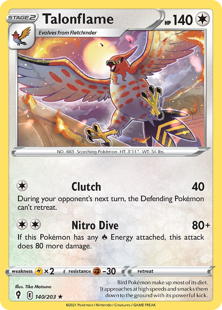 Talonflame 140/203 Rare