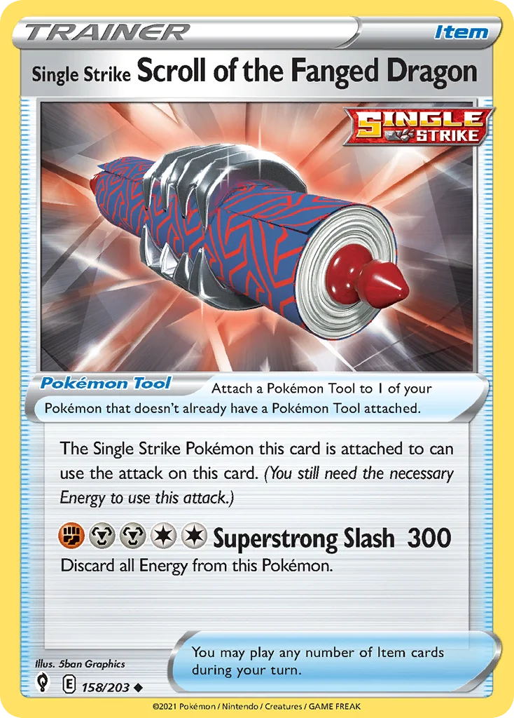 Single Strike Scroll of the Fanged Dragon 158/203 Uncommon