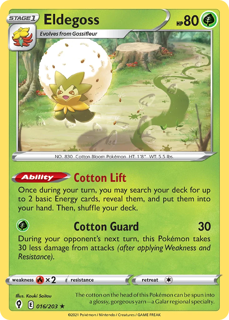 swsh7-16 Eldegoss 016/203 Rare holo