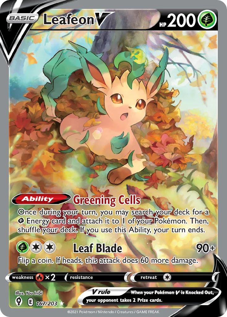 Leafeon V 167/203 Rare ultra