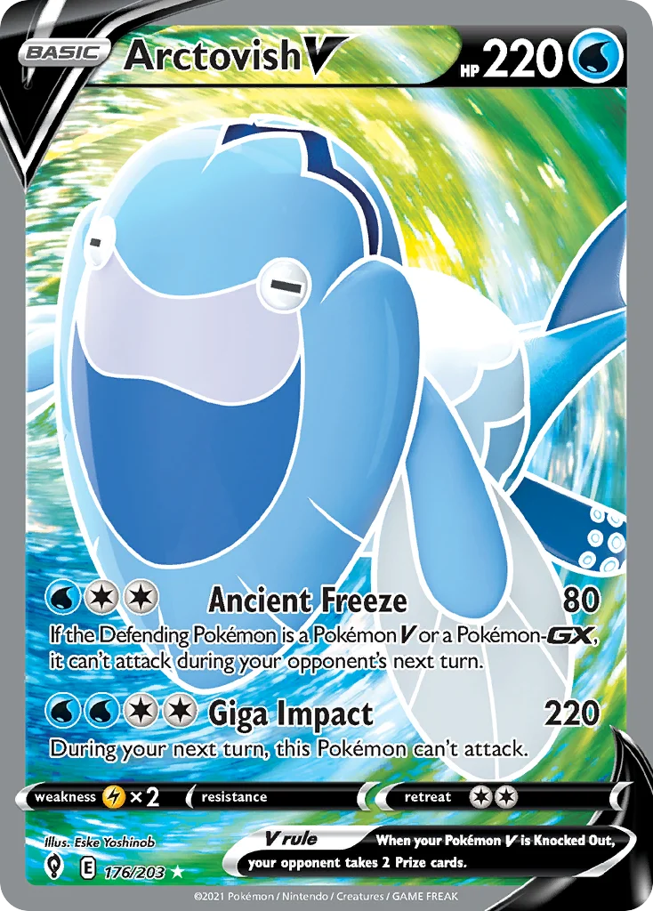 swsh7-176 Arctovish V 176/203 Rare ultra