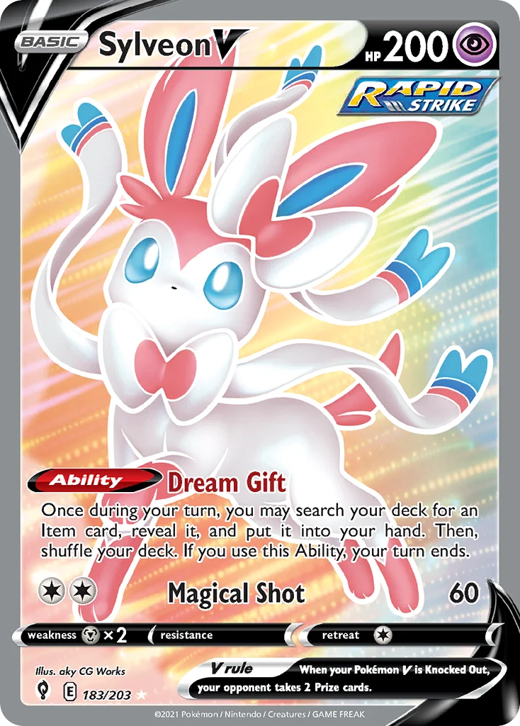 swsh7-183 Sylveon V 183/203 Rare ultra