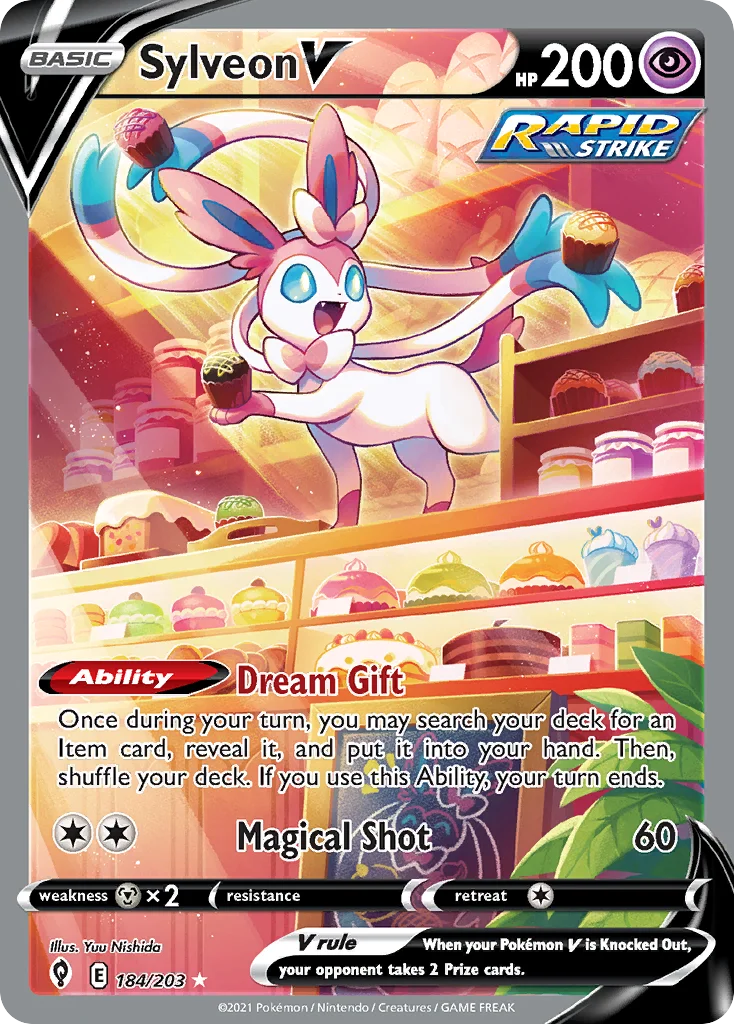 swsh7-184 Sylveon V 184/203 Rare ultra