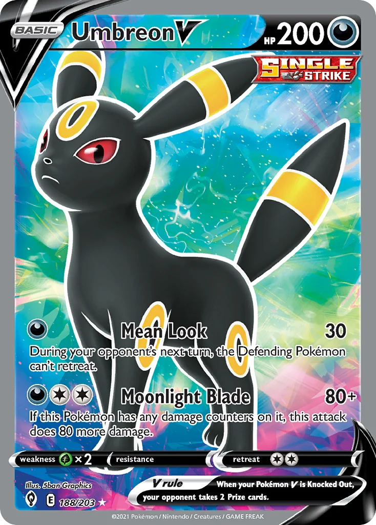 swsh7-188 Umbreon V 188/203 Rare ultra
