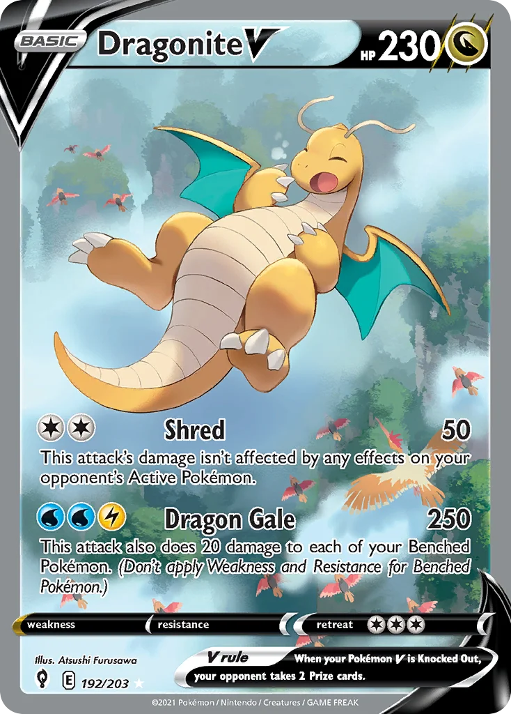 swsh7-192 Dragonite V 192/203 Rare ultra