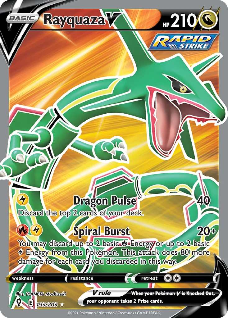 Rayquaza V 193/203 Rare ultra