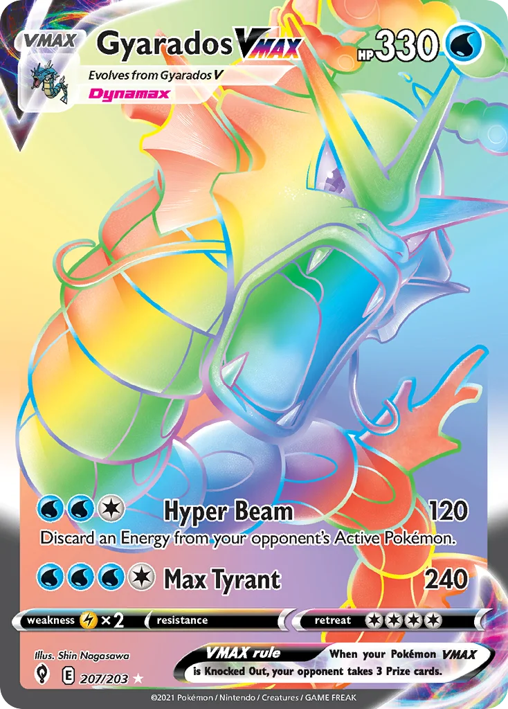Gyarados VMAX 207/203 Rare rainbow