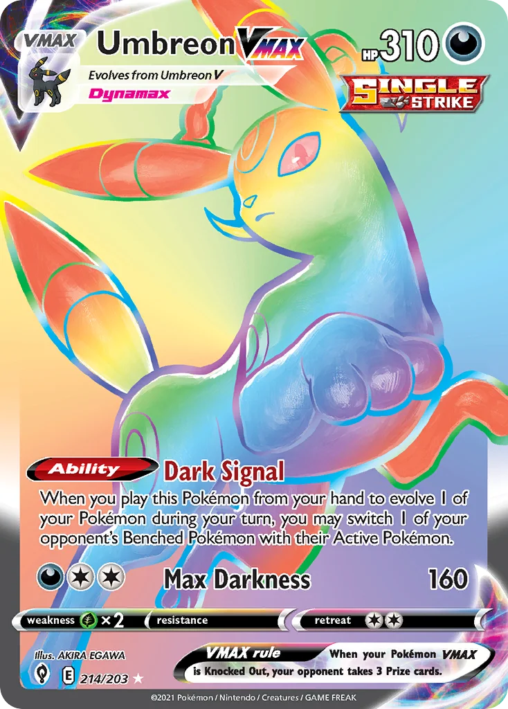Umbreon VMAX 214/203 Rare rainbow