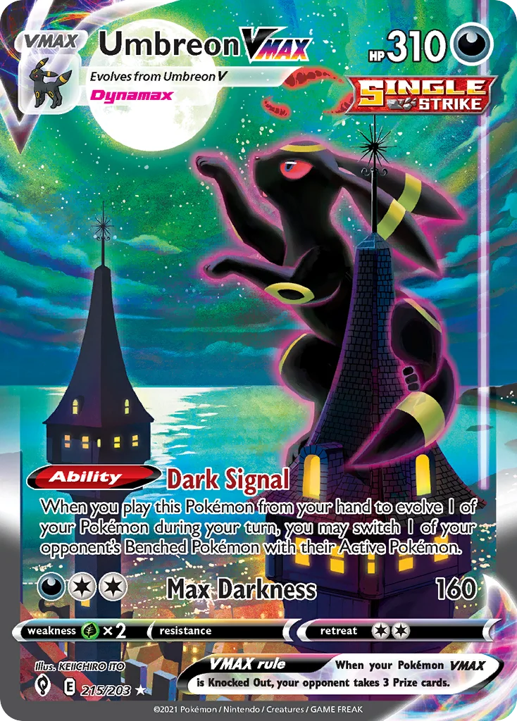Umbreon VMAX 215/203 Rare rainbow