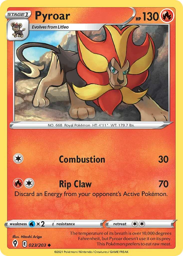swsh7-23 Pyroar 023/203 Uncommon