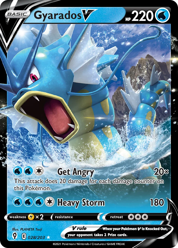 Gyarados V 028/203 Rare holo v