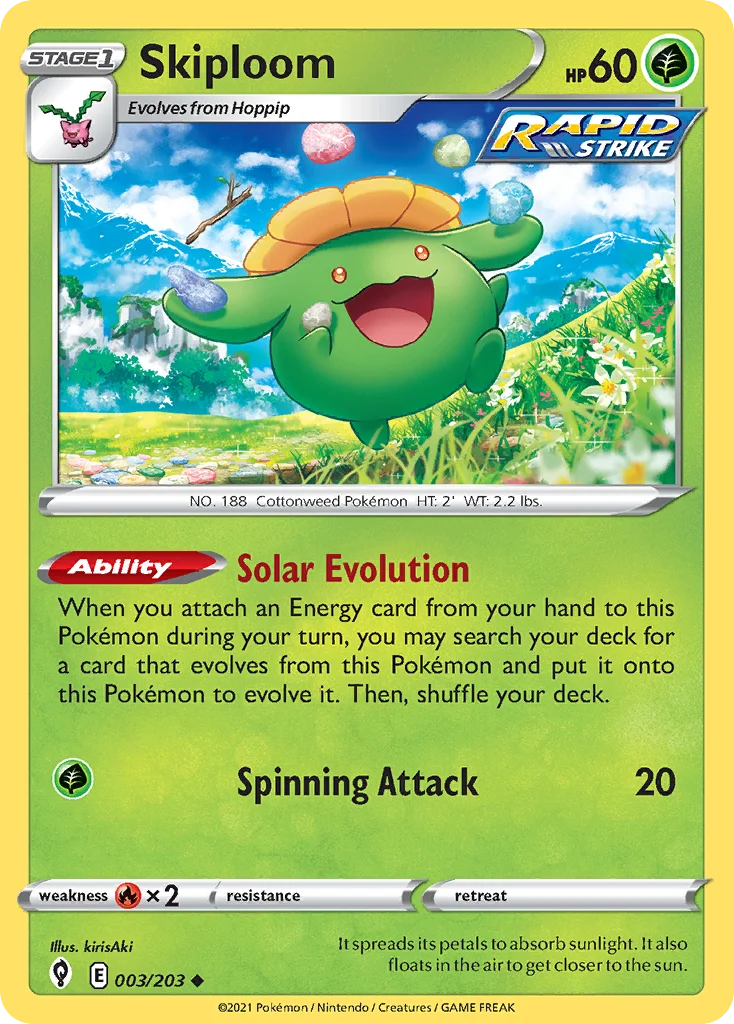 swsh7-3 Skiploom 003/203 Uncommon