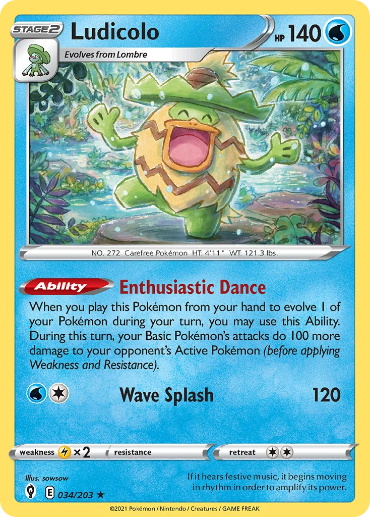 Ludicolo 034/203 Rare holo