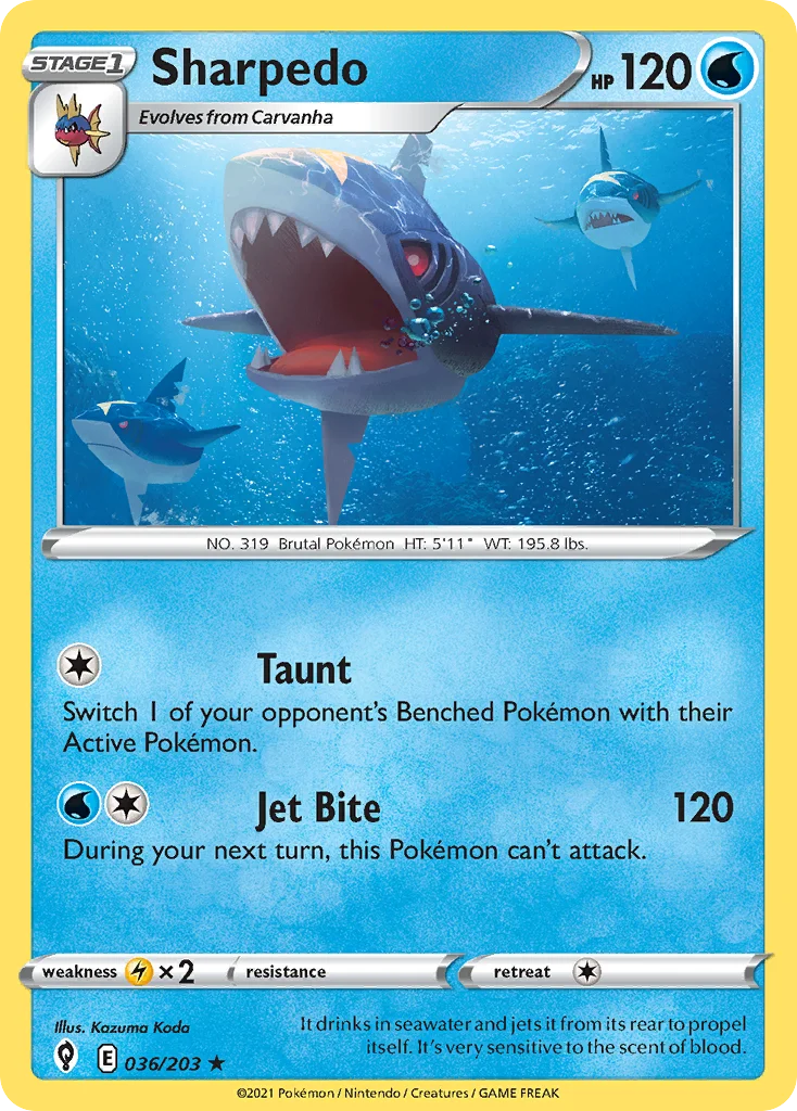 Sharpedo 036/203 Rare