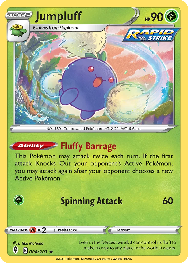 swsh7-4 Jumpluff 004/203 Rare holo