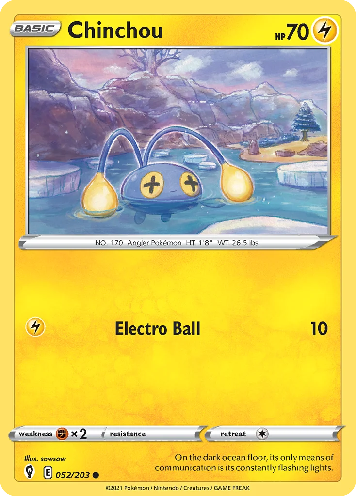 swsh7-52 Chinchou 052/203 Common