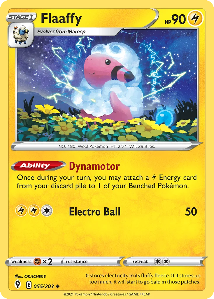 swsh7-55 Flaaffy 055/203 Uncommon
