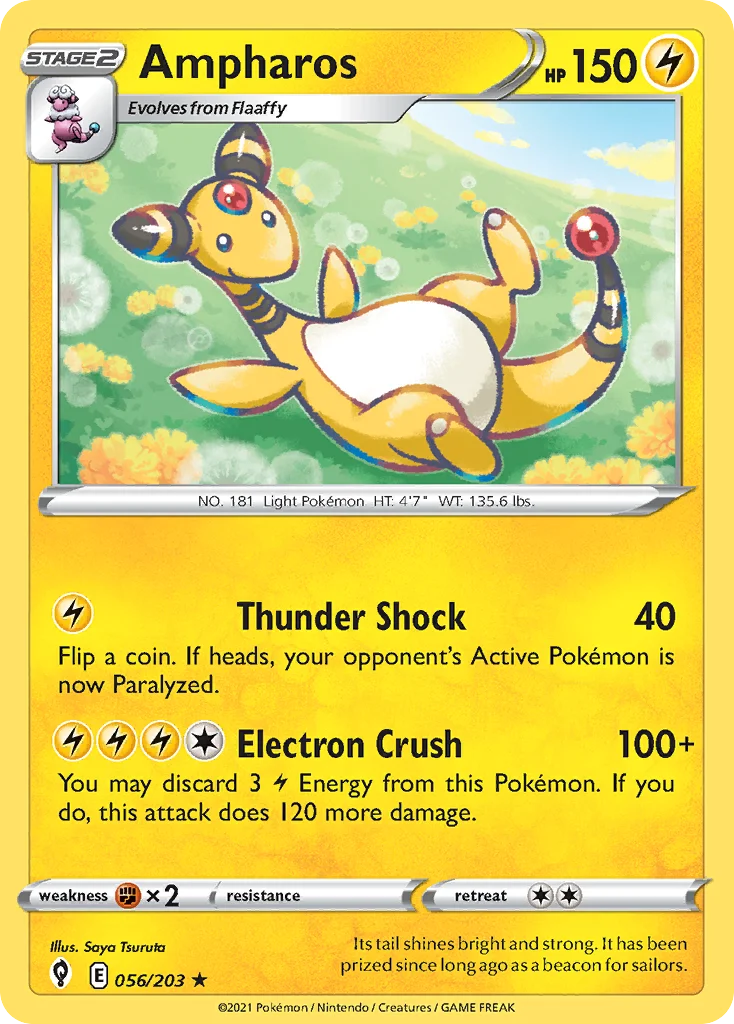 swsh7-56 Ampharos 056/203 Rare