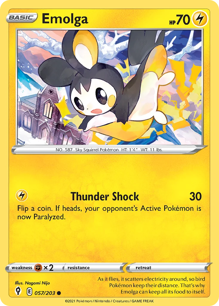 swsh7-57 Emolga 057/203 Common
