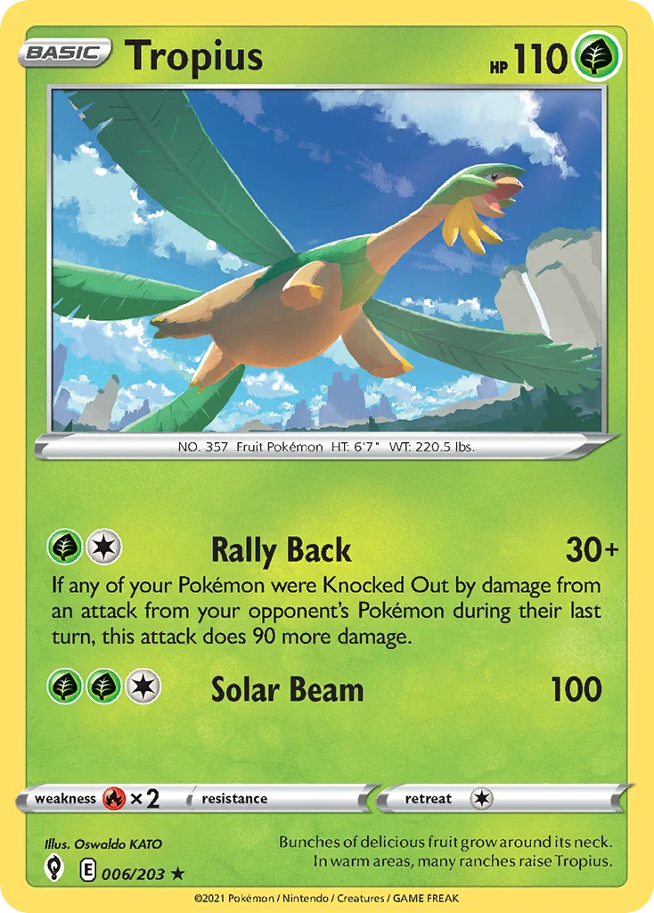 swsh7-6 Tropius 006/203 Rare