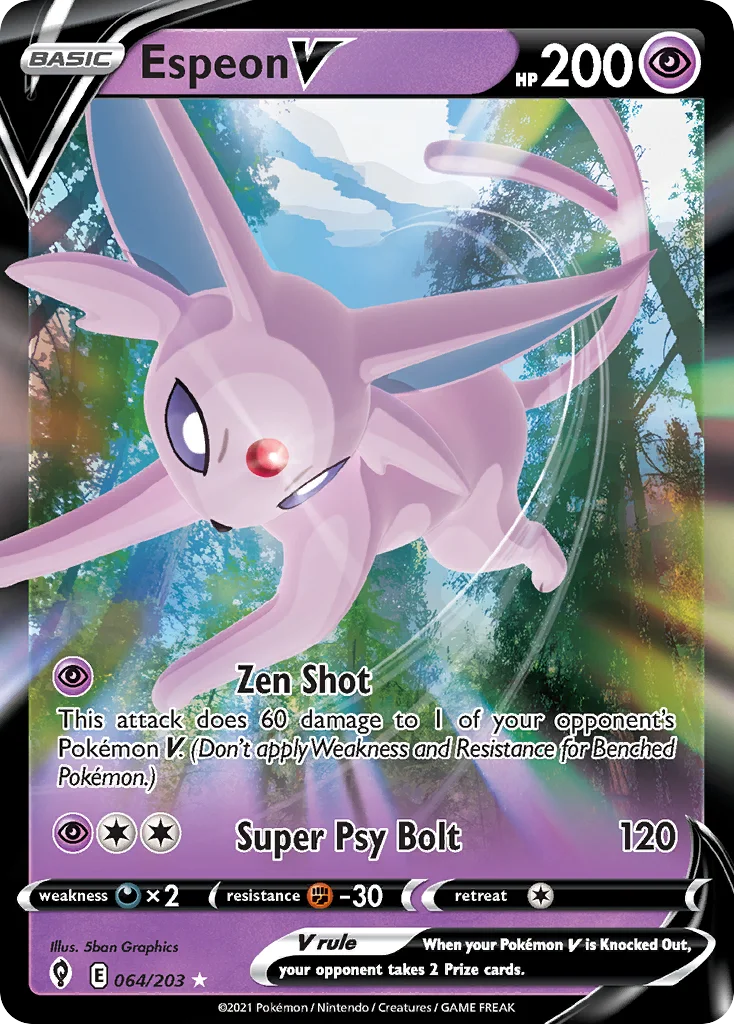 swsh7-64 Espeon V 064/203 Rare holo v
