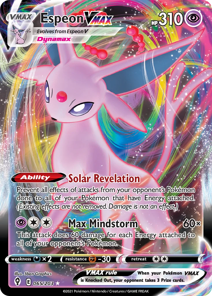 swsh7-65 Espeon VMAX 065/203 Rare holo vmax