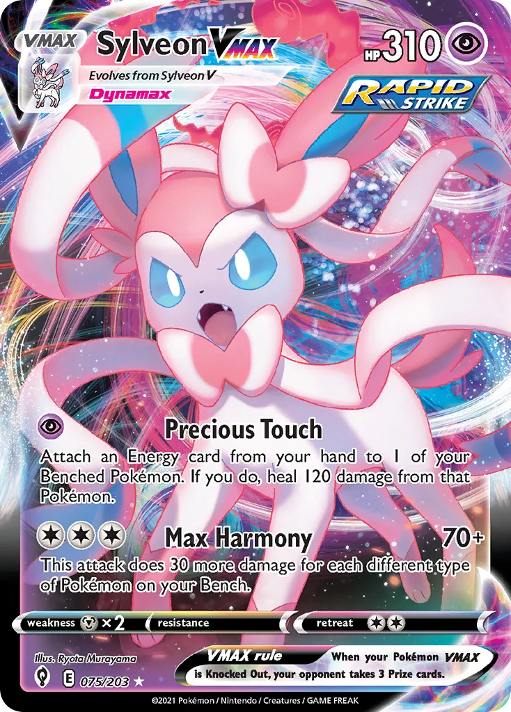 swsh7-75 Sylveon VMAX 075/203 Rare holo vmax