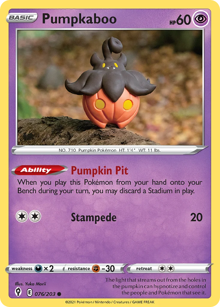 swsh7-76 Pumpkaboo 076/203 Common