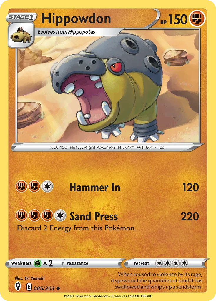 swsh7-85 Hippowdon 085/203 Uncommon