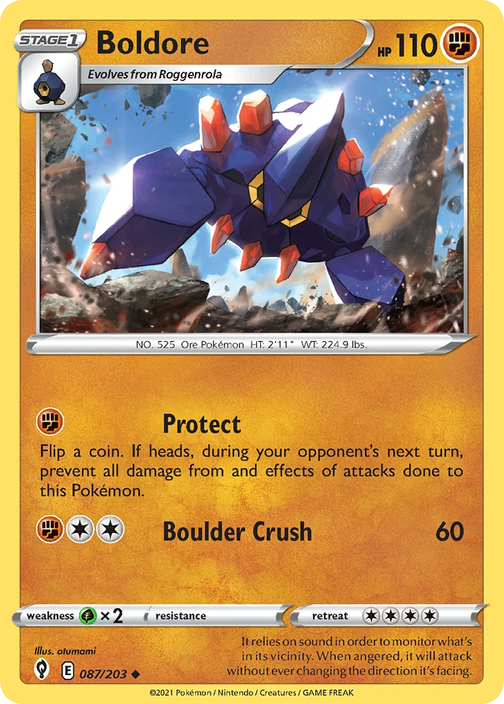 swsh7-87 Boldore 087/203 Uncommon