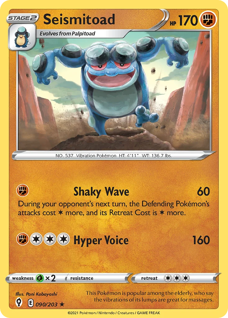 swsh7-90 Seismitoad 090/203 Rare