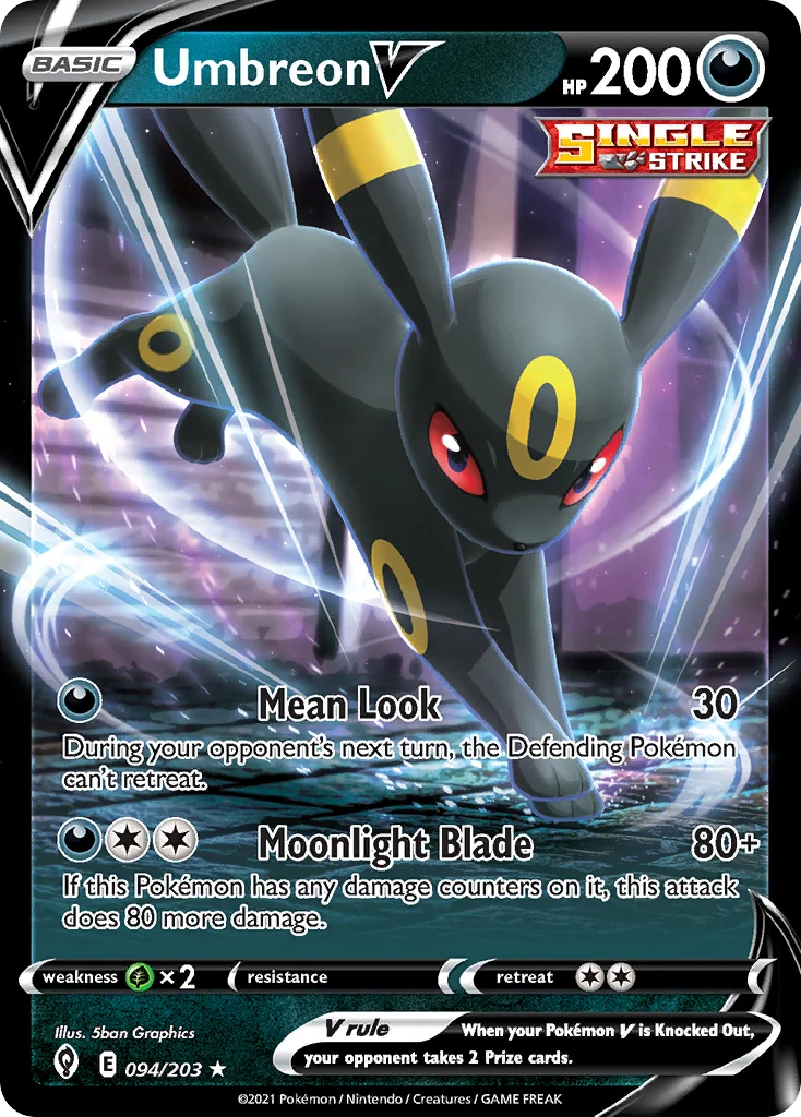 swsh7-94 Umbreon V 094/203 Rare holo v