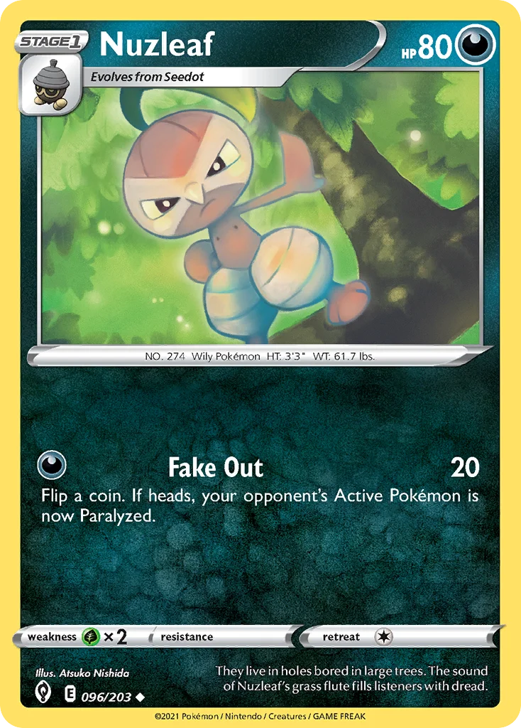 swsh7-96 Nuzleaf 096/203 Uncommon