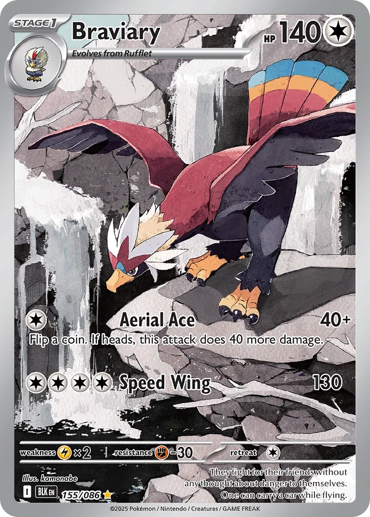 Braviary 155/086 Illustration rare