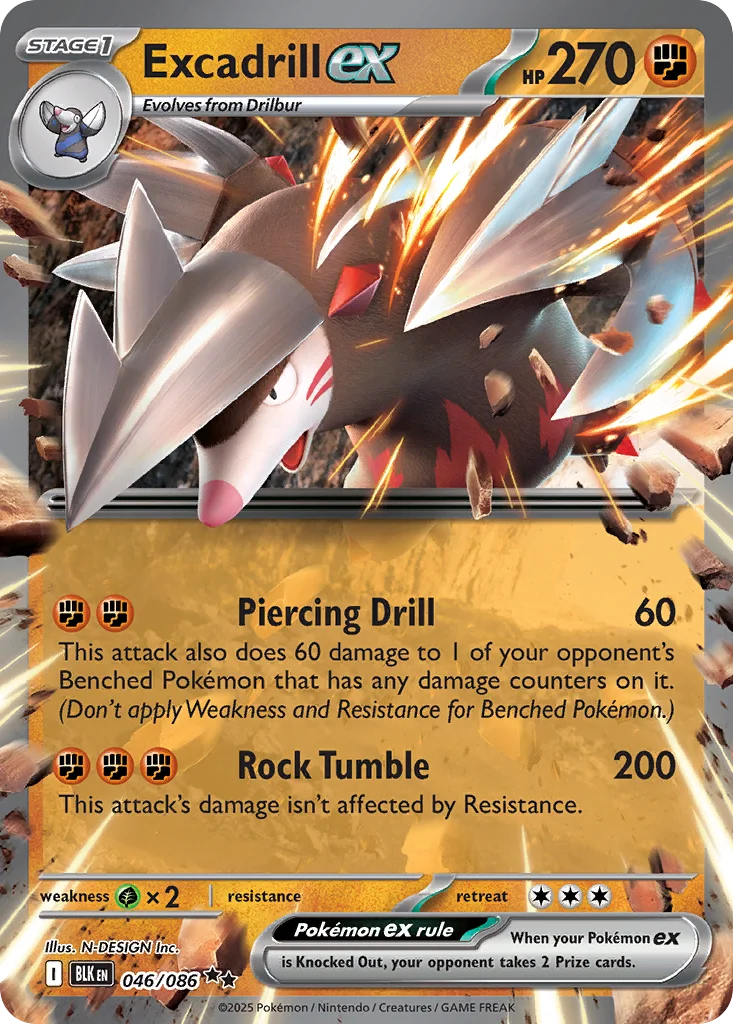 Excadrill ex 046/086 Double rare