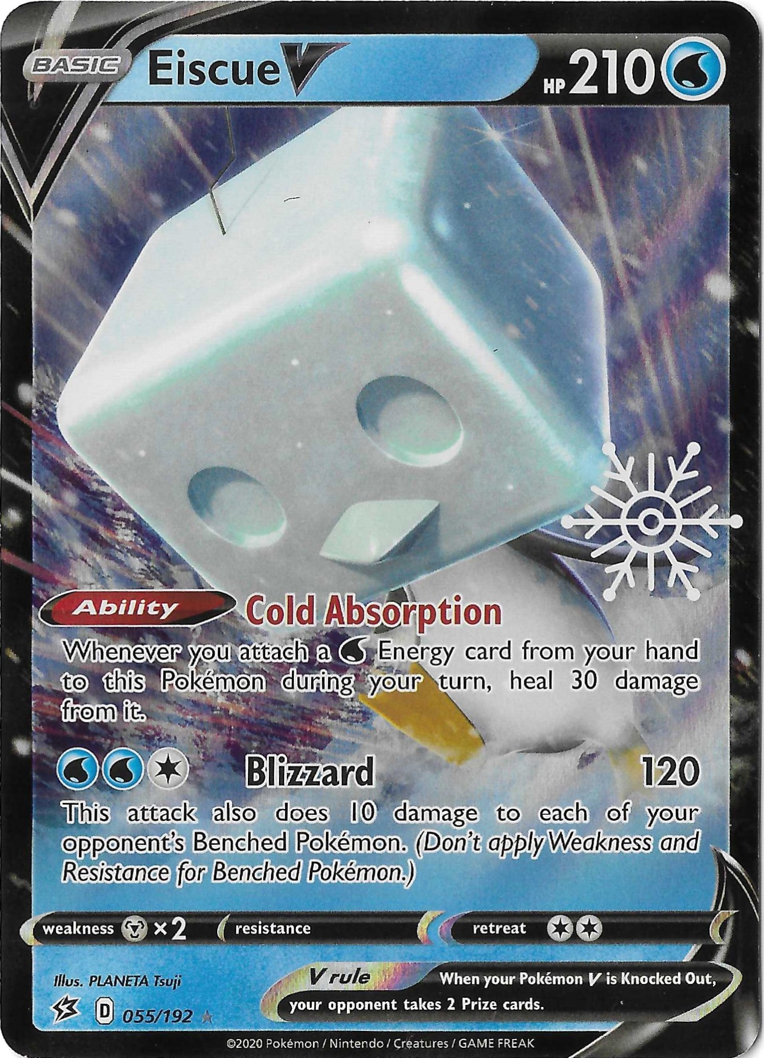 Eiscue V 055/192 SWSH Rebel Clash Snowflake Stamp NM