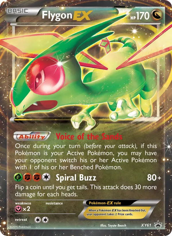 Flygon EX XY61 XY Black Star Promo LP