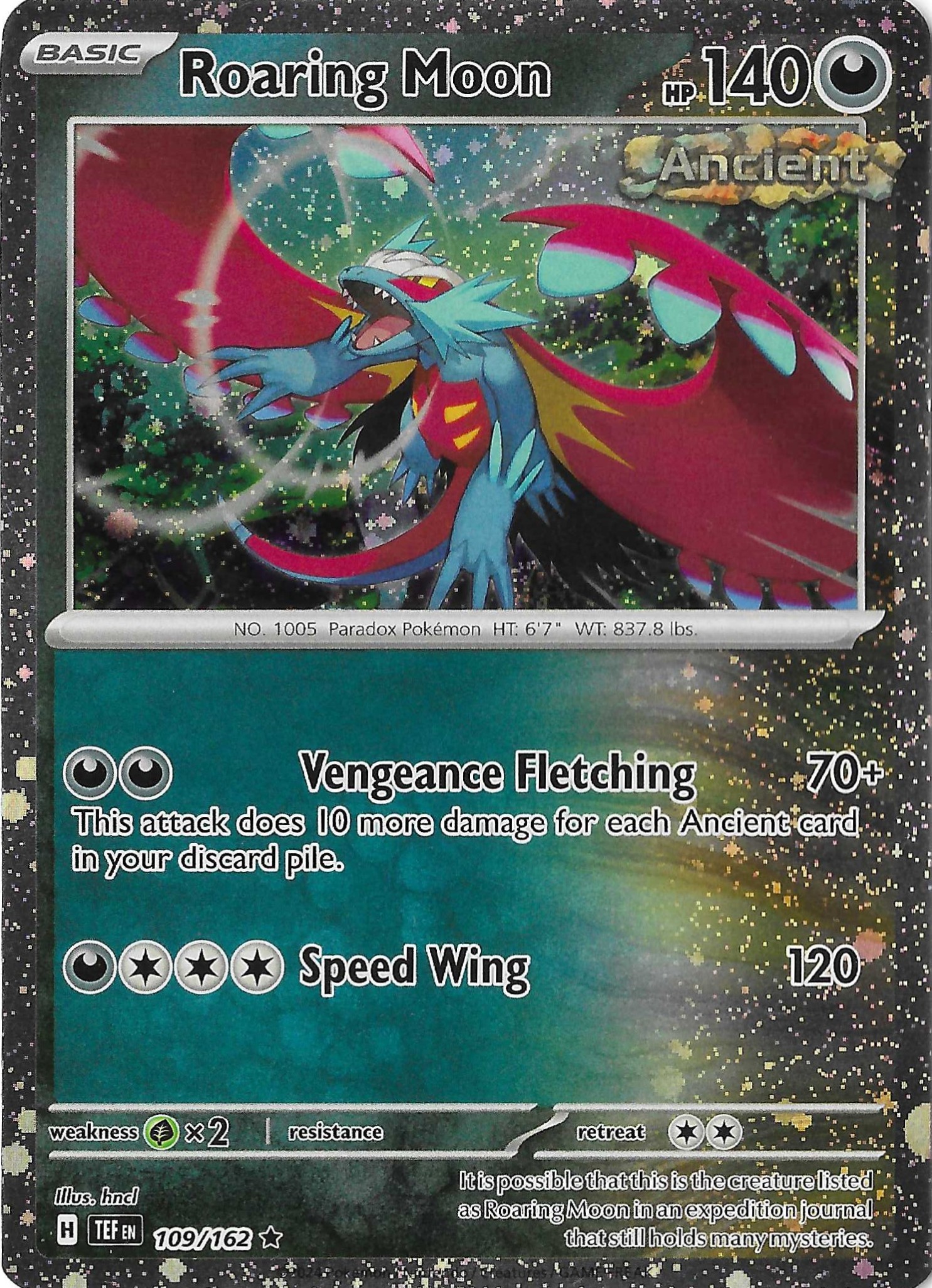 Roaring Moon 109/162 SV Temporal Forces  Cosmos Holo NM