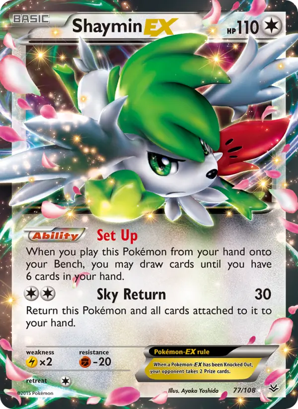 Shaymin EX 77/108 Ultra Rare XY Roaring Skies LP