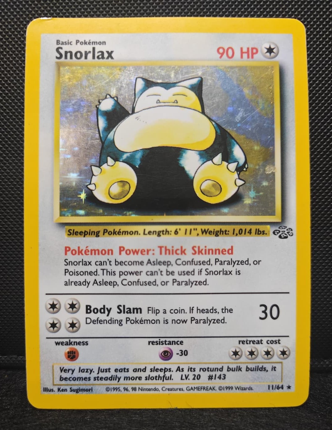 Snorlax 11/64 Jungle Unlimited Holo Rare LP
