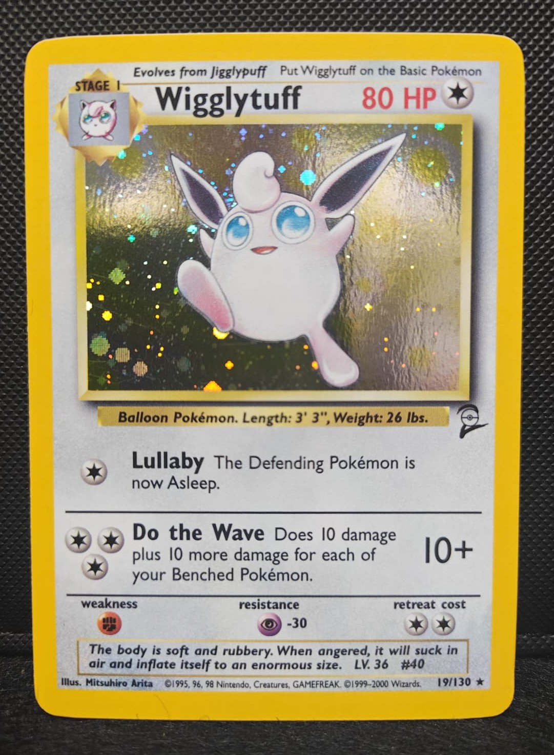 Wigglytuff 19/130 Base Set 2 Rare Holo LP