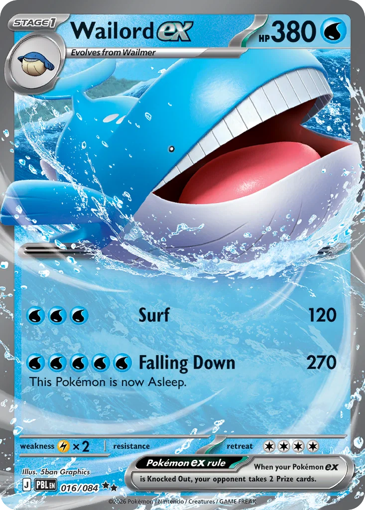 Wailord ex 016/084 Double rare