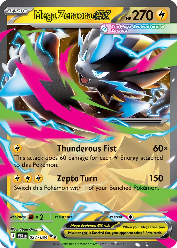 Mega Zeraora ex 027/084 Double rare