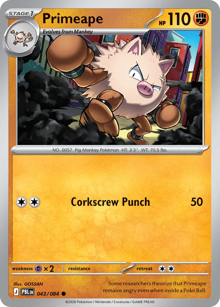 Primeape 043/084 Common