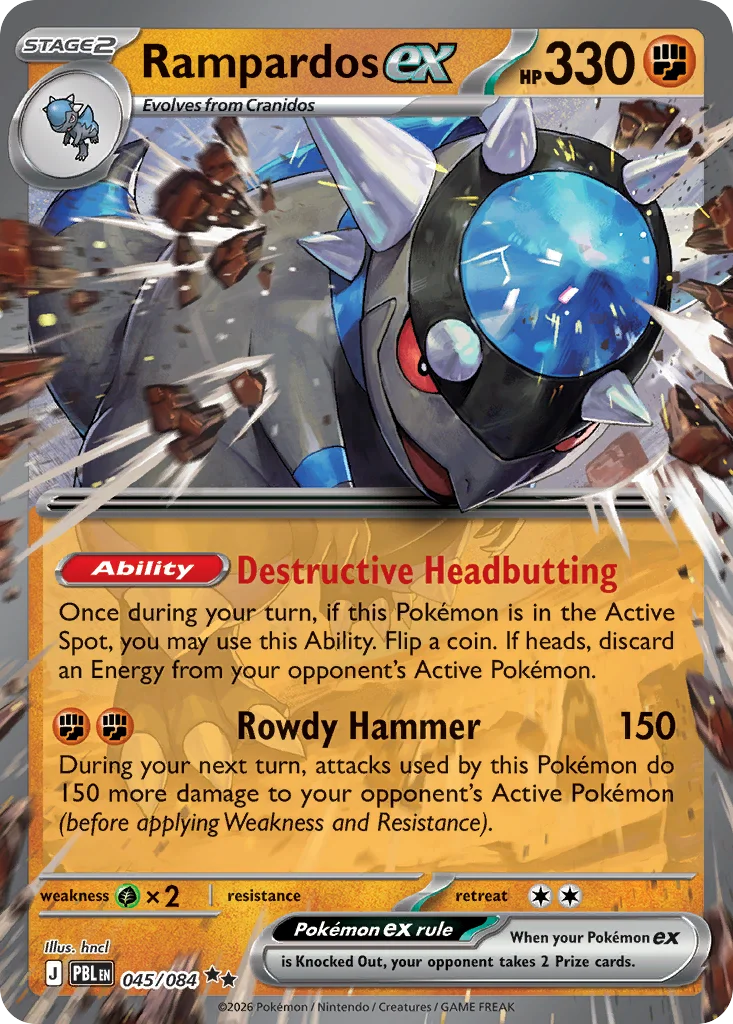 me5-45 Rampardos ex 045/084 Double rare